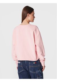 Tommy Jeans Bluza Essential DW0DW14851 Różowy Regular Fit. Kolor: różowy. Materiał: bawełna, syntetyk