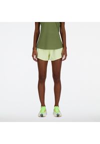 Spodenki damskie New Balance WS41286LLT – zielone. Kolor: zielony. Materiał: materiał, poliester. Sport: fitness #1