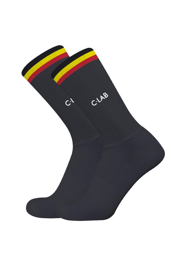 C-LAB - Aerodynamiczne Skarpetki rowery szosowe Rafale -BE. Kolor: czerwony, żółty, wielokolorowy, czarny. Sport: kolarstwo