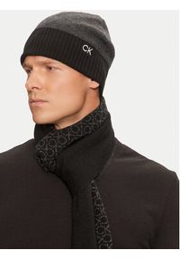 Calvin Klein Zestaw Szalik i Czapka Gs Ck Monogram Beanie + Scarf K50K512390 Czarny. Kolor: czarny. Materiał: materiał