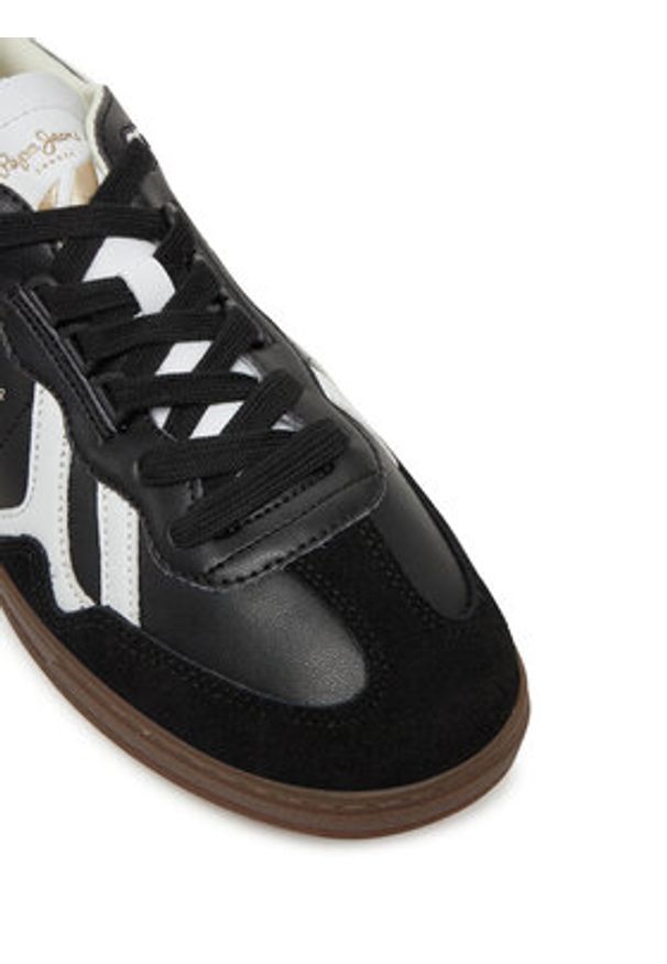 Pepe Jeans Sneakersy PMS00042 Czarny. Kolor: czarny. Materiał: skóra, zamsz