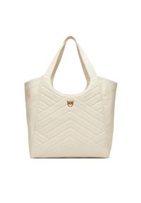 Pinko - PINKO Torebka Tote Bag PE 25 PLTT 104536 A2AO Biały. Kolor: biały. Materiał: skórzane