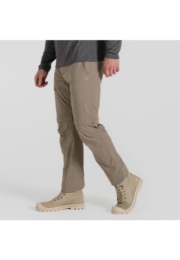 CRAGHOPPERS - Spodnie turystyczne męskie Craghoppers NosiLife Pro Convertible Trouser III. Kolor: brązowy