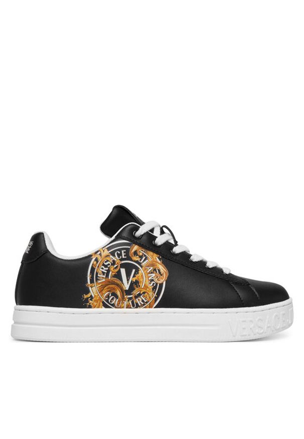 Versace Jeans Couture Sneakersy 80VA3SK3 ZPB73 899 Czarny. Kolor: czarny. Materiał: skóra