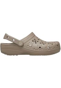 Buty do chodzenia damskie Crocs Classic Floral Cut Out Clog. Kolor: beżowy. Materiał: syntetyk, materiał #2