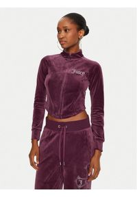 Juicy Couture Bluza Morgan Cross JCBCT224832 Bordowy Regular Fit. Kolor: czerwony. Materiał: syntetyk