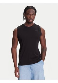 Kappa Tank top Logo Corpo Cadwal 303HZB0 Czarny Regular Fit. Kolor: czarny. Materiał: bawełna