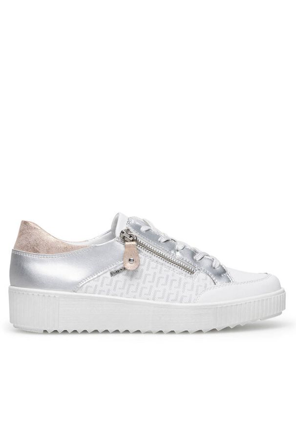 Remonte Sneakersy R7901-81 Biały. Kolor: biały. Materiał: skóra