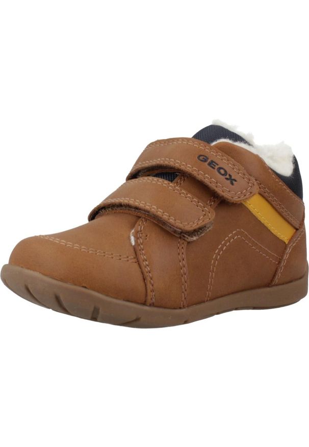 Geox - Buty GEOX B ELTHAN BOY Brązowy. Kolor: brązowy. Materiał: syntetyk, tkanina. Sport: turystyka piesza