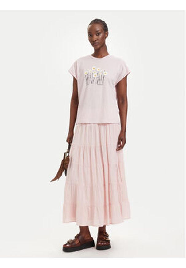 only - ONLY Spódnica maxi Kelly 15374229 Różowy jasny A-Line Fit. Kolor: różowy. Materiał: bawełna