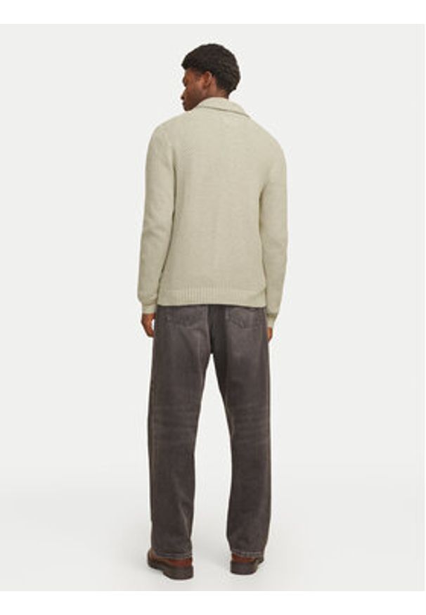 Jack & Jones Kardigan Craig 12258484 Écru Regular Fit. Materiał: syntetyk