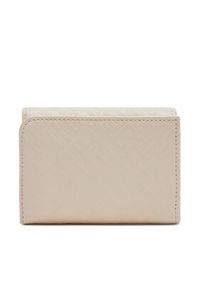 TOMMY HILFIGER - Tommy Hilfiger Duży Portfel Damski Th Distinct Trifold Wallet Mono AW0AW17257 Écru. Materiał: skóra