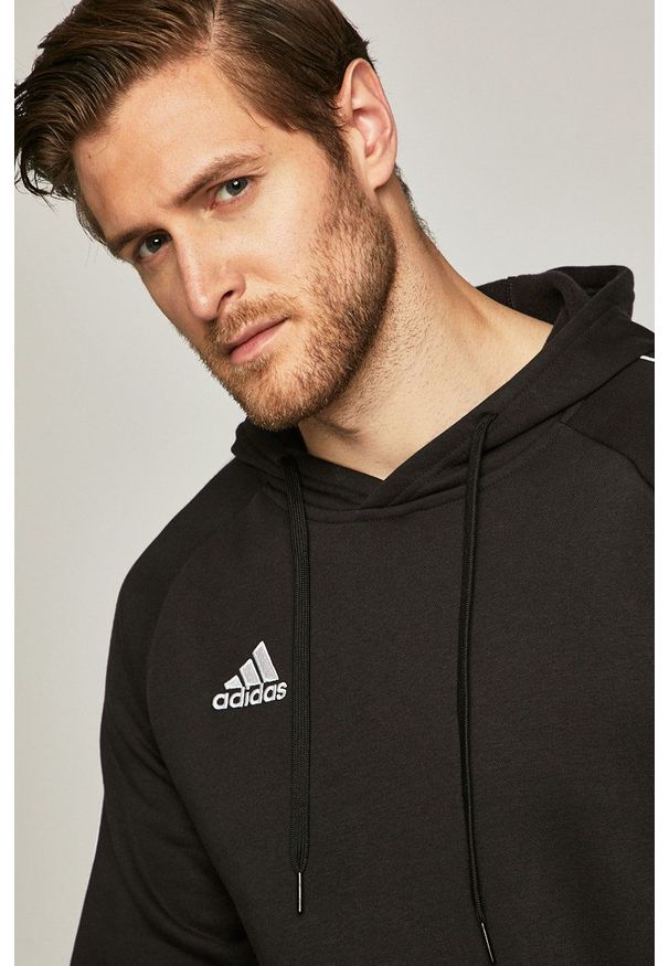 adidas Performance - Bluza CE9068. Okazja: na co dzień. Kolor: czarny. Długość rękawa: raglanowy rękaw. Styl: casual