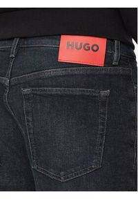 Hugo Szorty jeansowe 50515285 Granatowy Regular Fit. Kolor: niebieski. Materiał: bawełna #5