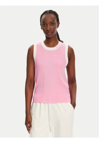Liu Jo Sport Sweter TA5092 MS022 Różowy Regular Fit. Kolor: różowy. Materiał: syntetyk. Styl: sportowy