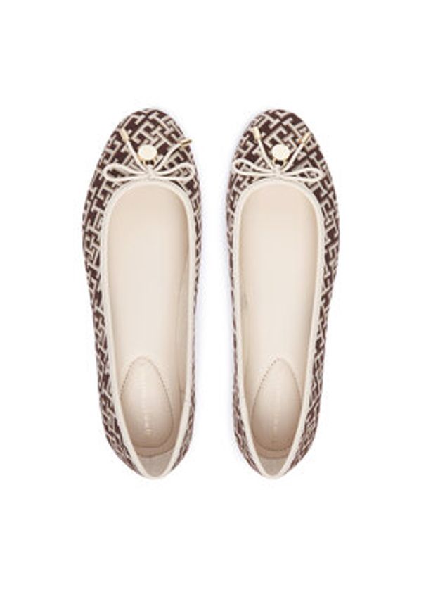 TOMMY HILFIGER - Tommy Hilfiger Baleriny Th Charm Jacquard Ballerina FW0FW09504 Kolorowy. Materiał: materiał. Wzór: kolorowy