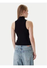 Tommy Jeans Bluzka Badge DW0DW21840 Czarny Slim Fit. Kolor: czarny. Materiał: bawełna #3