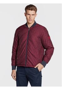 TOMMY HILFIGER - Tommy Hilfiger Kurtka bomber Reversible Varsity MW0MW27587 Granatowy Regular Fit. Kolor: niebieski. Materiał: syntetyk