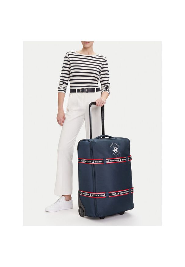 Walizka średnia Beverly Hills Polo Club. Kolor: niebieski