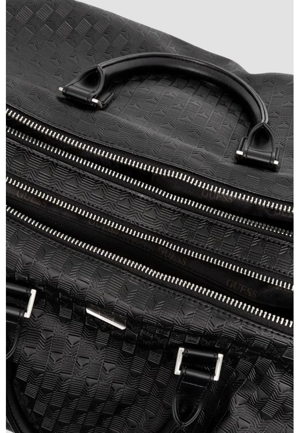 Guess - GUESS Сzarna torba podróżna Torino Duffle. Kolor: czarny. Materiał: materiał
