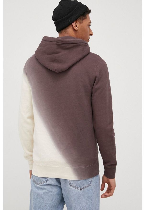 HUF Bluza męska kolor brązowy z kapturem z nadrukiem. Okazja: na co dzień. Typ kołnierza: kaptur. Kolor: brązowy. Wzór: nadruk. Styl: casual