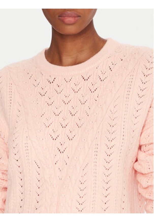 Guess Sweter W5YR56 Z2ZK2 Pomarańczowy Regular Fit. Kolor: pomarańczowy. Materiał: syntetyk