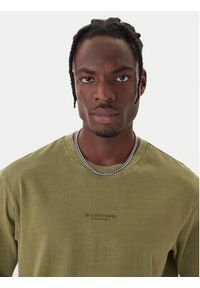 G-Star RAW - G-Star Raw T-Shirt Overdyed D24780-C756 Zielony Boxy Fit. Kolor: zielony. Materiał: bawełna #4