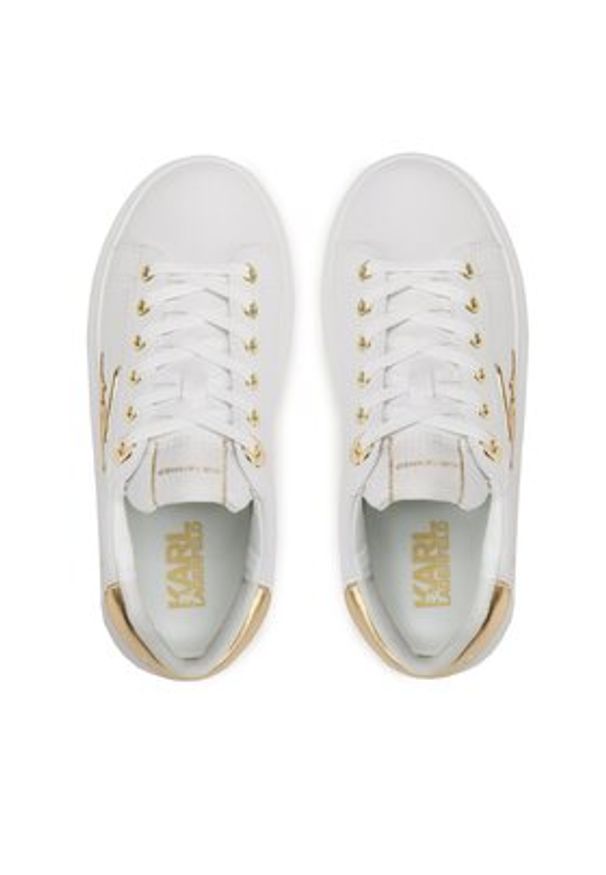 Karl Lagerfeld - KARL LAGERFELD Sneakersy KL62510A Biały. Kolor: biały. Materiał: skóra