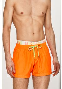Moschino Underwear - Szorty kąpielowe. Kolor: pomarańczowy. Materiał: poliester, materiał. Wzór: nadruk #3