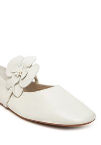 Aldo Baleriny Floralina 13966794 Biały. Kolor: biały. Materiał: skóra