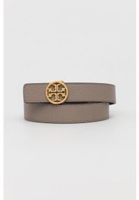 Tory Burch Pasek skórzany dwustronny damski kolor szary. Kolor: szary. Materiał: skóra #1