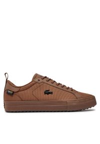 Lacoste Sneakersy 748SMA0003 Brązowy. Kolor: brązowy. Materiał: skóra, zamsz