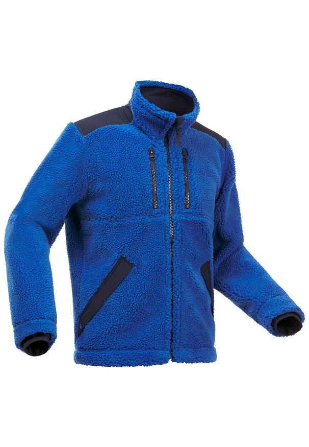 quechua - Polar turystyczny - SH500 Ultra-Warm - męski. Kolor: niebieski. Materiał: polar. Sport: turystyka piesza