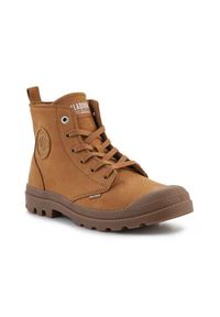 Buty do chodzenia męskie Palladium Pampa Hi Zip Apple Cinnamon. Zapięcie: sznurówki. Kolor: brązowy. Materiał: tkanina, materiał, skóra, syntetyk. Szerokość cholewki: normalna. Sport: turystyka piesza