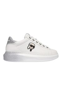 Karl Lagerfeld - KARL LAGERFELD Białe damskie sneakersy skórzane KAPRI Ombre NFT, Rozmiar 41. Kolor: biały. Materiał: skóra #2