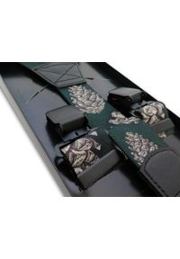 Modini - Zielone szelki męskie w szyszki SZ154. Kolor: zielony. Materiał: skóra, guma #1