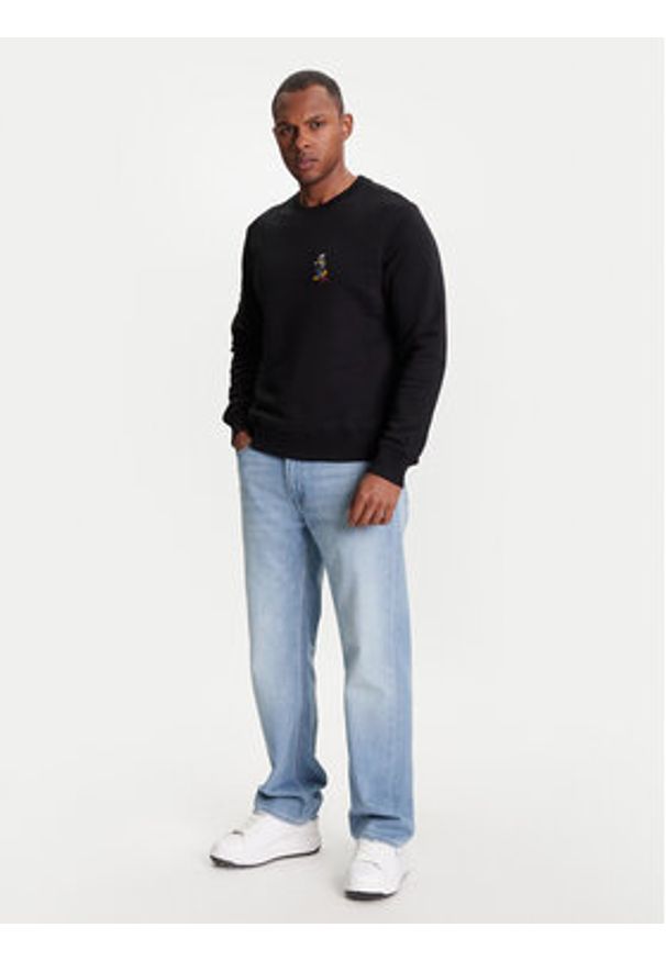 Karl Lagerfeld - KARL LAGERFELD Bluza 705099 553930 Czarny Regular Fit. Typ kołnierza: dekolt w karo. Kolor: czarny. Materiał: bawełna