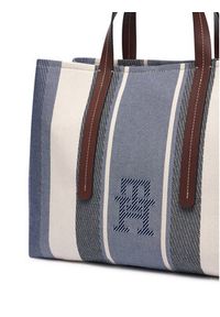 TOMMY HILFIGER - Tommy Hilfiger Torebka Th City Satchel Jacquard AW0AW18733 Niebieski. Kolor: niebieski #6