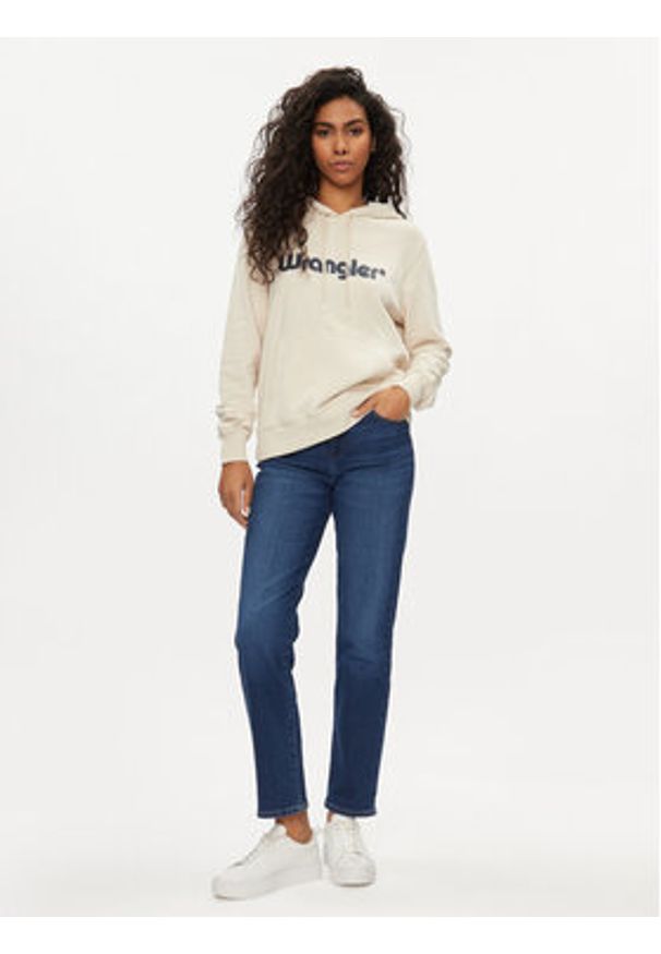 Wrangler Bluza 112350335 Écru Regular Fit. Materiał: bawełna