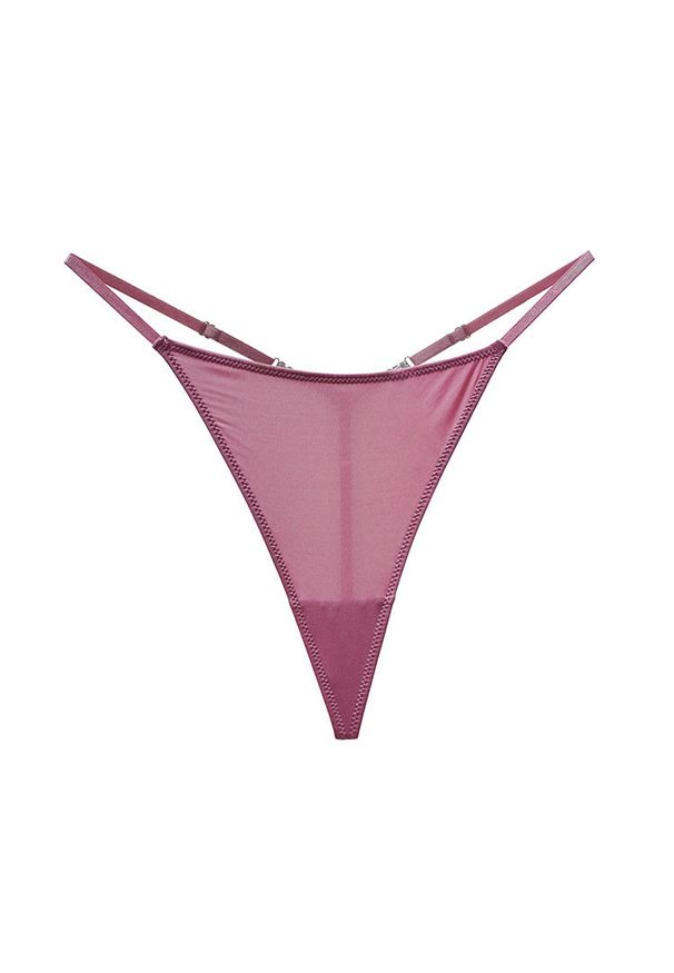 Intica - Stringi z łańcuszkiem elegancka bielizna na specjalne okazje Kataleya. Kolor: fioletowy. Materiał: tkanina