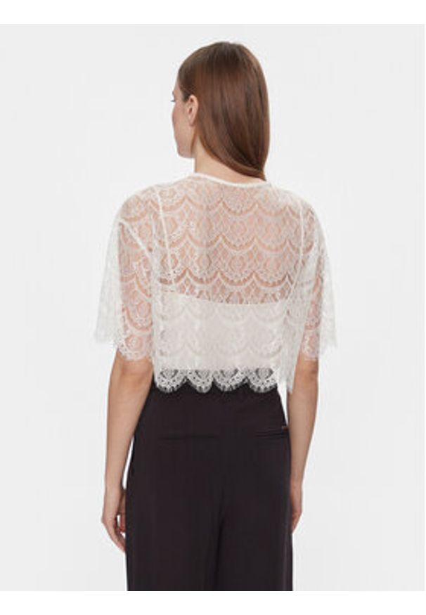 YAS Bluzka Bella 26032279 Biały Regular Fit. Kolor: biały. Materiał: syntetyk