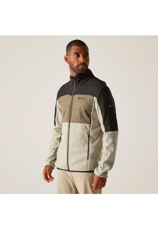 Regatta - Polar turystyczny męski Elram. Kolor: pomarańczowy. Materiał: polar. Sport: turystyka piesza