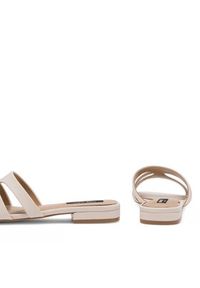 Nine West Klapki 123AL1207-1 Beżowy. Kolor: beżowy. Materiał: skóra #4