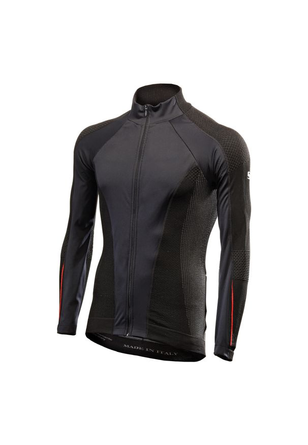 SIXS - Rowerowa kurtka wiatrówka Wind Jersey AW. Kolor: czarny, czerwony, wielokolorowy. Materiał: jersey. Długość rękawa: długi rękaw. Długość: długie. Sport: kolarstwo