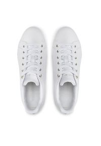 TOMMY HILFIGER - Tommy Hilfiger Sneakersy Embossed Monogram Sneaker FW0FW06735 Biały. Kolor: biały. Materiał: skóra
