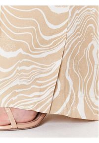 Calvin Klein Spodnie materiałowe Wave Print Wide K20K205220 Beżowy Regular Fit. Kolor: beżowy. Materiał: materiał, wiskoza. Wzór: nadruk #5