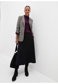 bonprix - Spódnica midi z materiału punto di roma. Kolor: czarny. Materiał: wiskoza, materiał #3