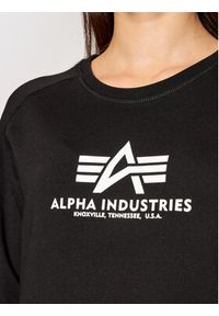 Alpha Industries Bluza New Basic 196031 Czarny Regular Fit. Kolor: czarny. Materiał: bawełna #3