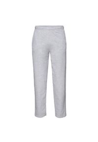 FRUIT OF THE LOOM - Lekkie Spodnie Do Biegania Unisex Dla Dorosłych Z Otwartym Dołem. Kolor: szary