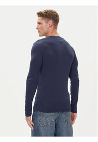 Tommy Jeans Longsleeve DM0DM04409 Granatowy Slim Fit. Kolor: niebieski. Materiał: bawełna. Długość rękawa: długi rękaw